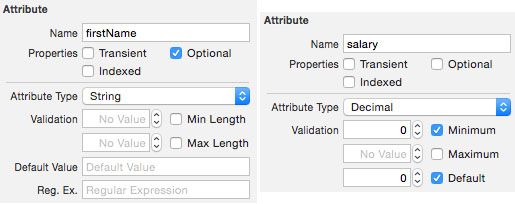 Core Data Model Inspector