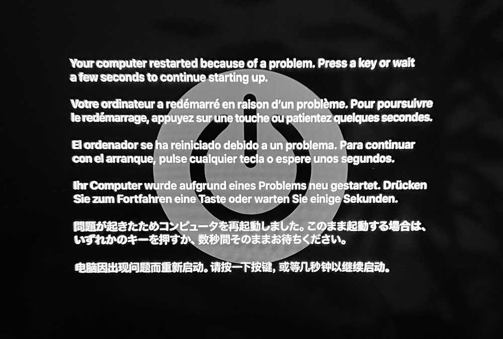 macOS screen of death macOS screen of death