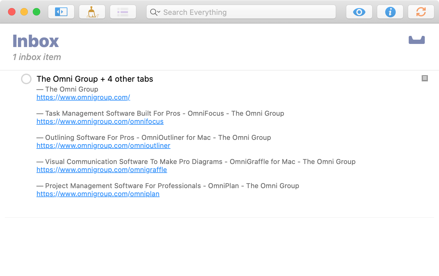 OmniFocus inbox