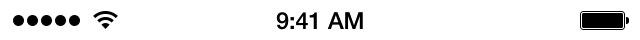 iOS status bar iOS status bar